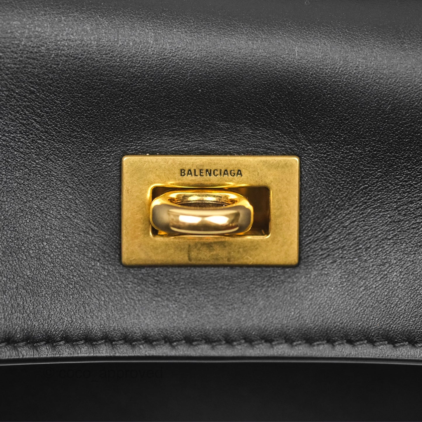 Balenciaga Rodeo Small in Black Smooth Calfskin Aged Gold Hardware