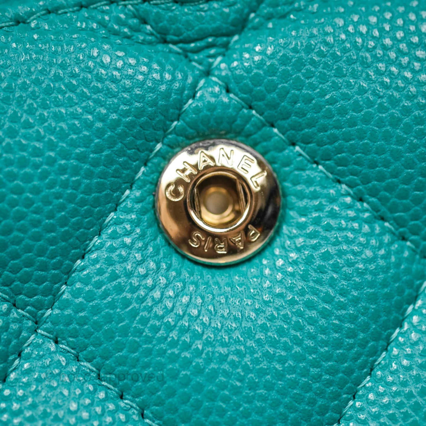 Chanel Jumbo Double Flap Turquoise Caviar Gold Hardware⁣⁣