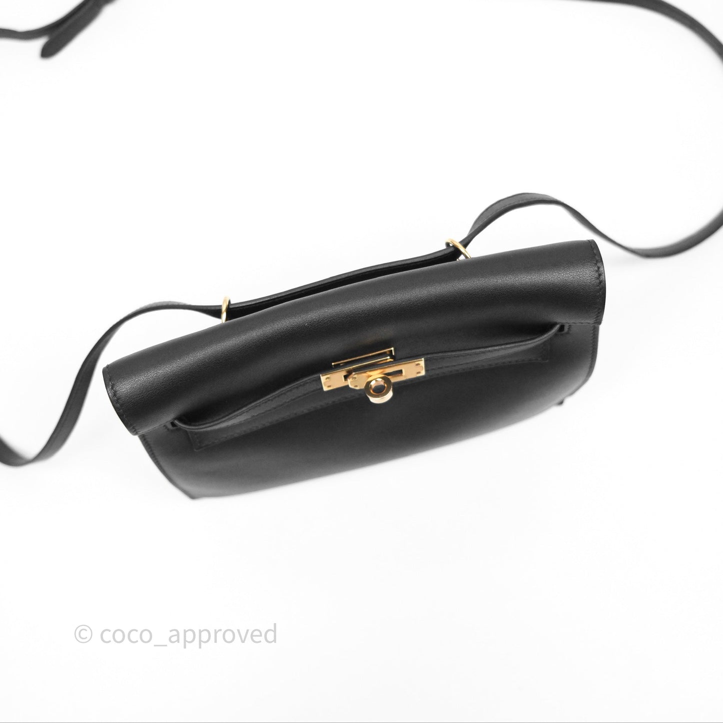 Hermès Kelly Danse II Bag Black Noir 89 Swift Gold Hardware