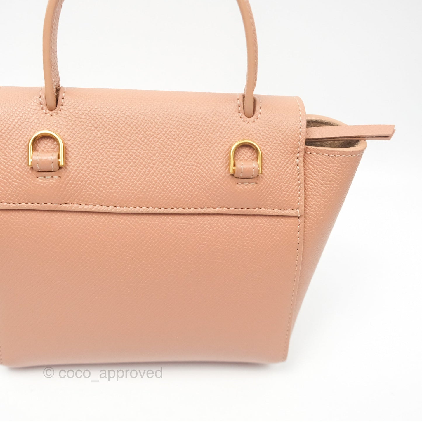 Celine Pico Belt Bag Desert Rose Grained Calfskin Gold Hardware