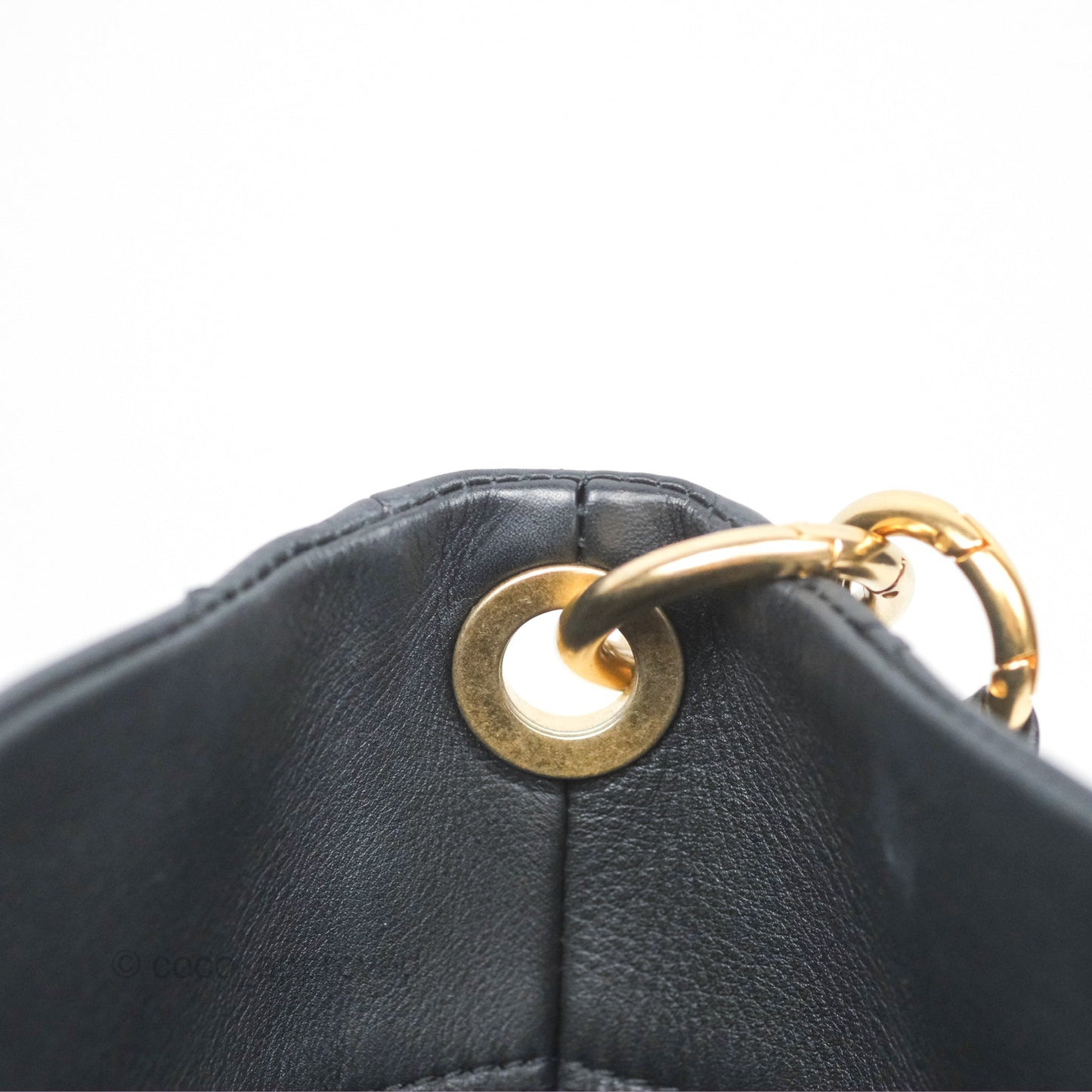 Chanel Large Hobo Tote Lambskin Black Aged Gold Hardware