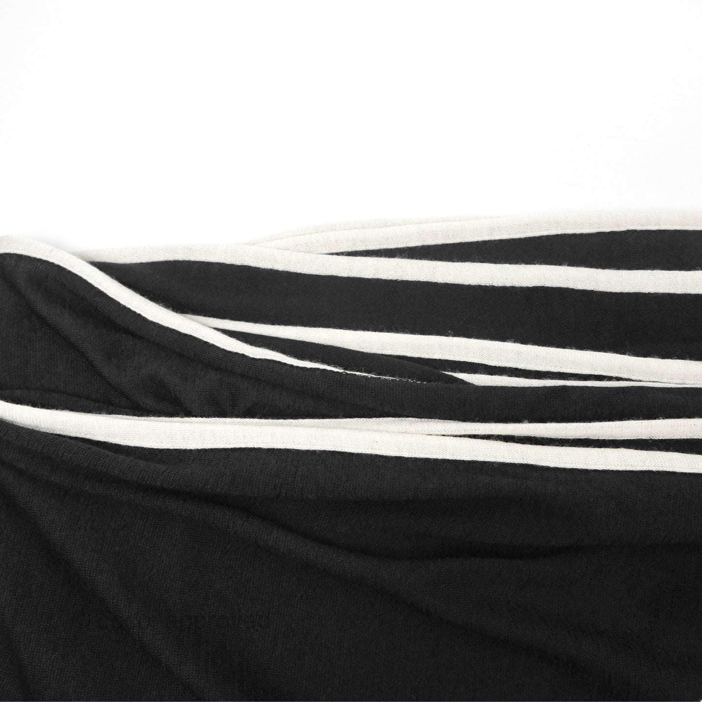 Chanel CC Black White Cashmere Silk Scarf