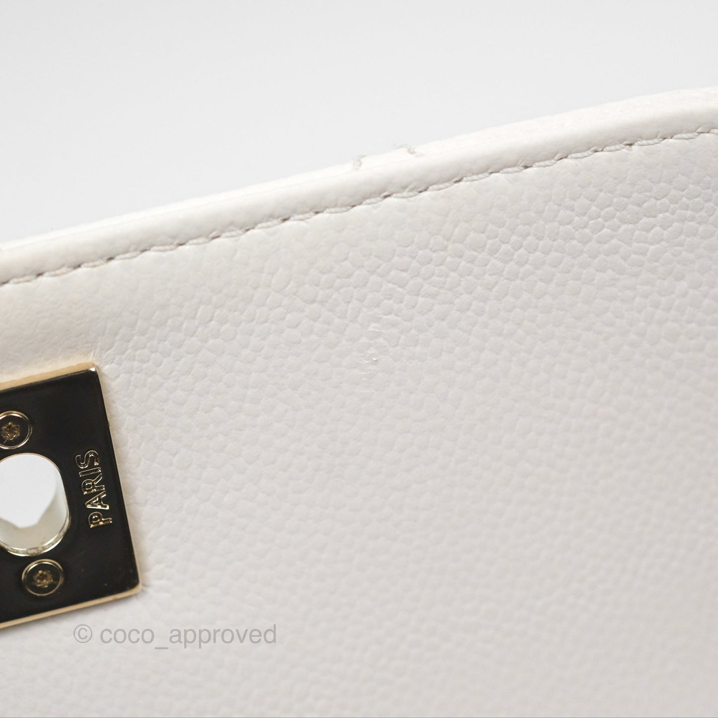 Chanel Quilted Small Business Affinity Flap White Caviar Gold Hardware