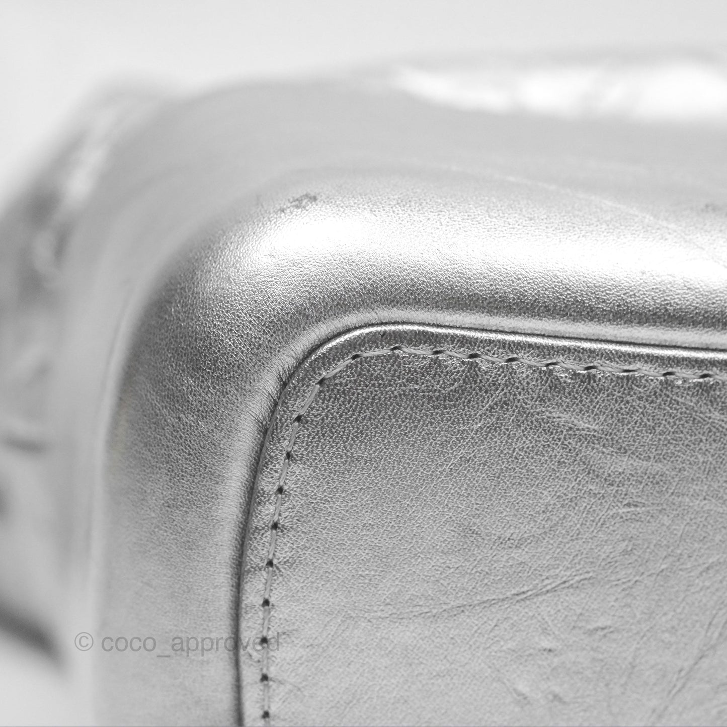Chanel Large Gabrielle Hobo Metallic Silver Aged Calfskin Mixed Hardware