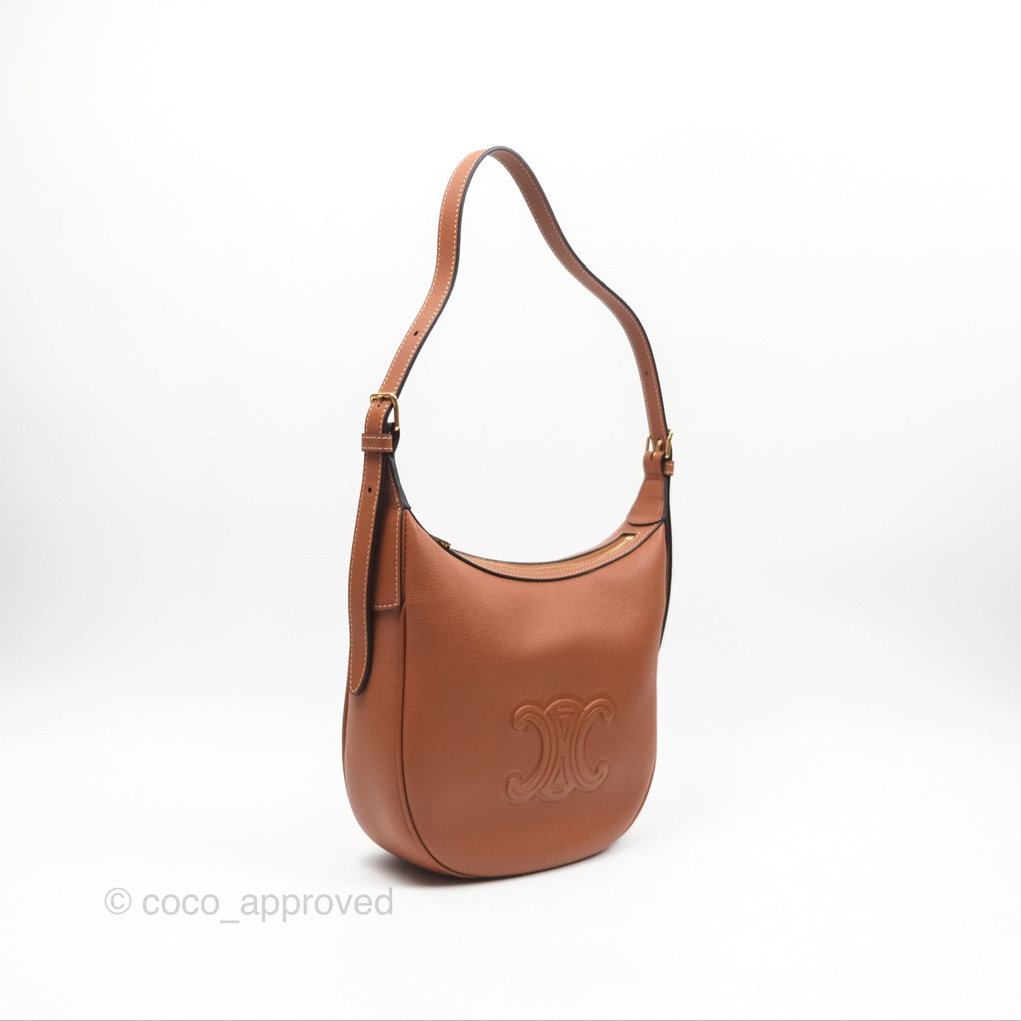 Celine Small Heloise Bag Triomphe Tan Calfskin