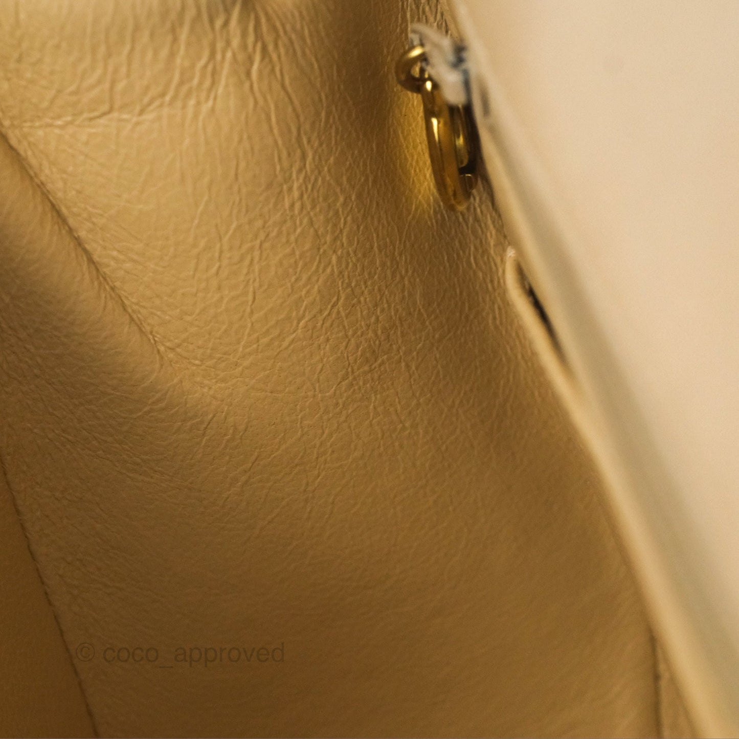 Chanel Vintage Small Quilted Classic Diana Flap Bag Beige Lambskin 24K Gold Hardware