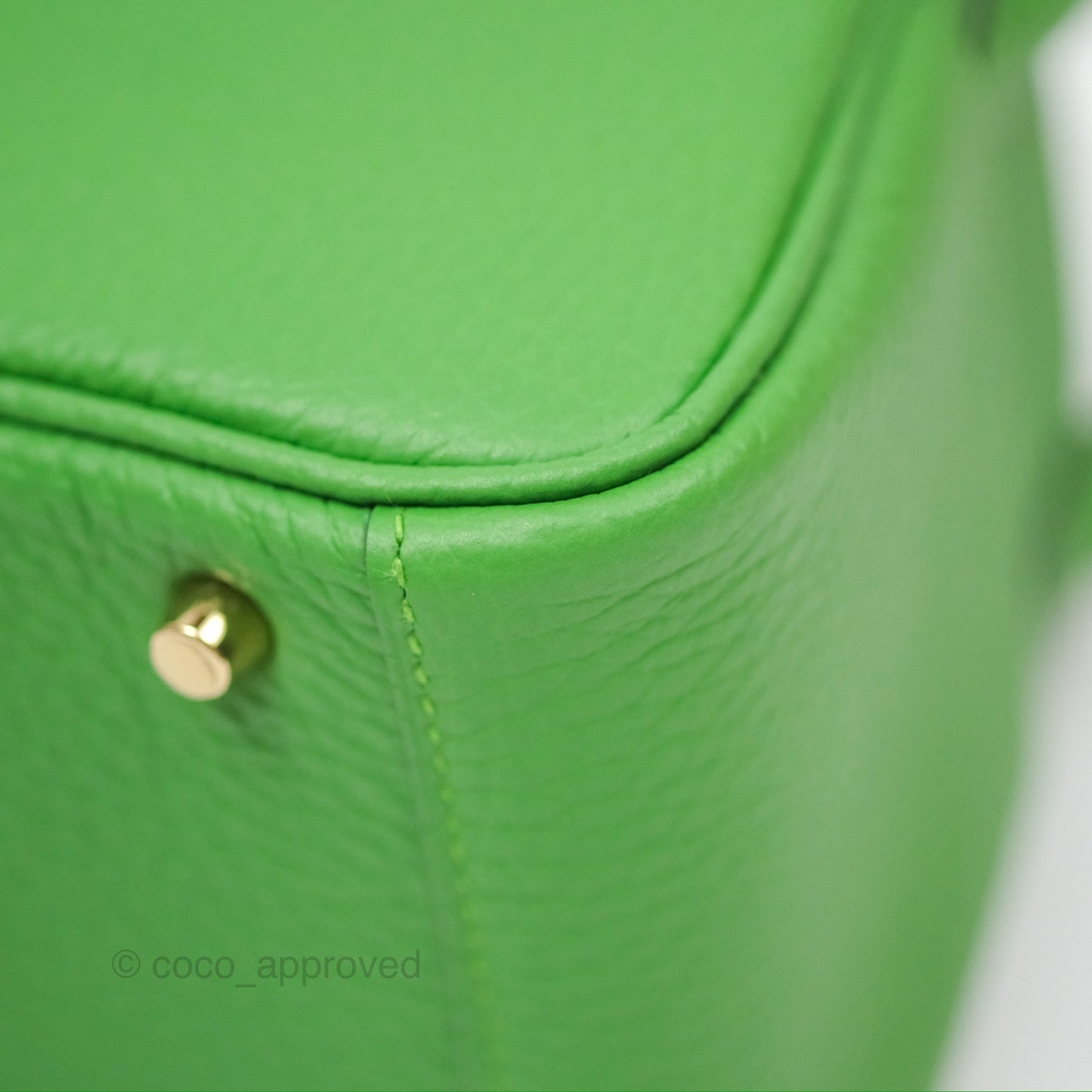 Hermès Mini Lindy 20 Vert Yucca A8 Clemence Gold Hardware