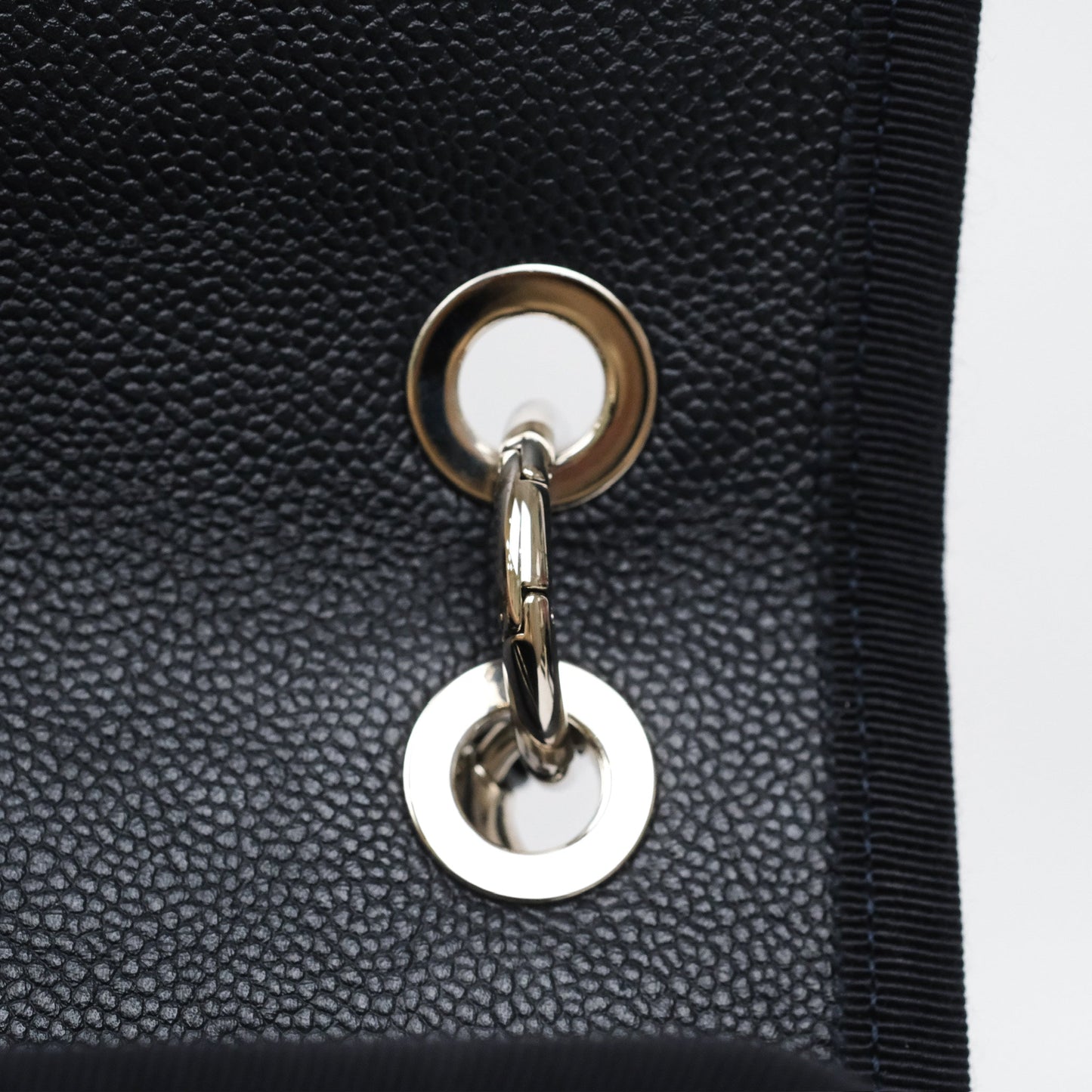 Chanel Top Handle Flap Bag Dark Navy Caviar Silver Hardware