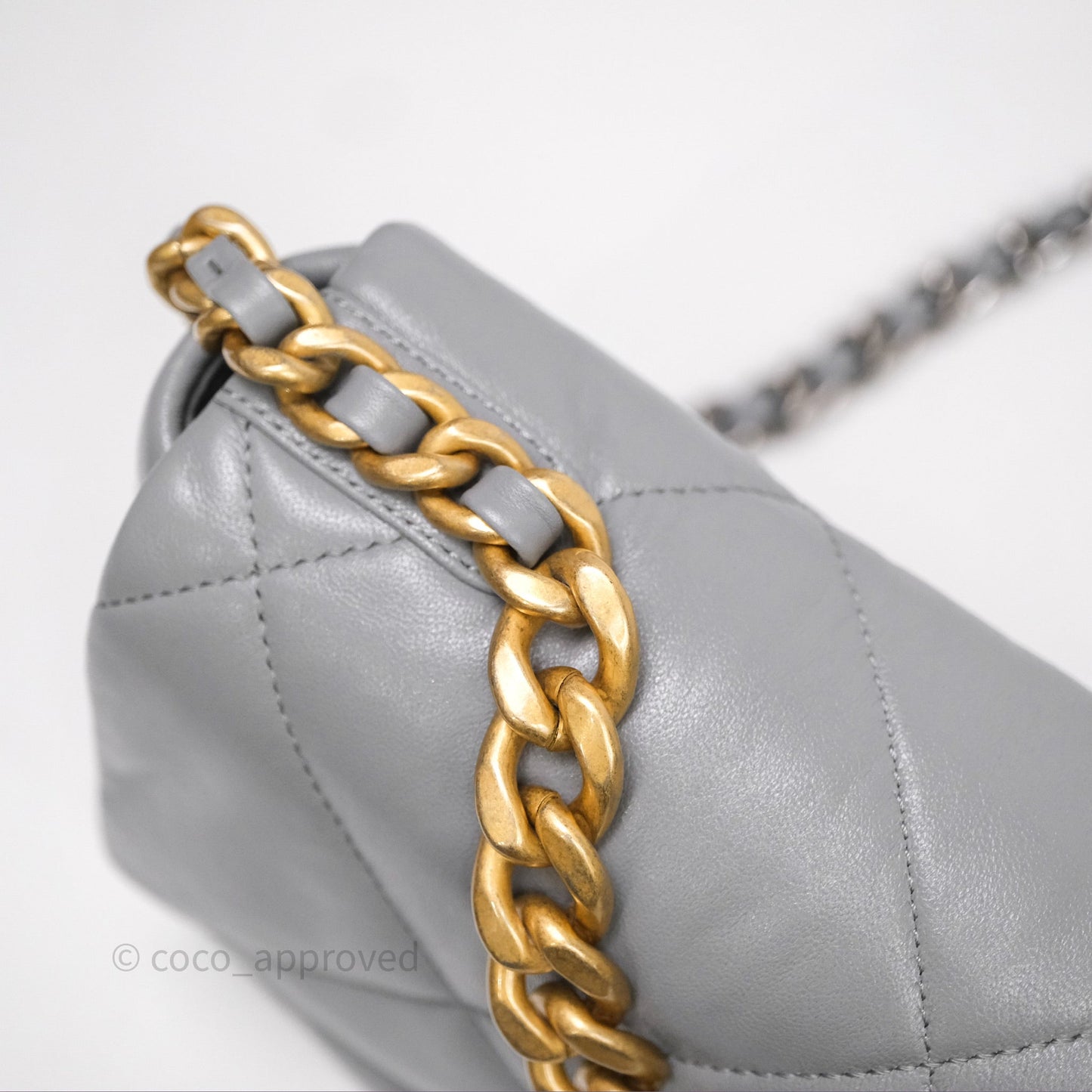 Chanel 19 Small Grey Mixed Hardware