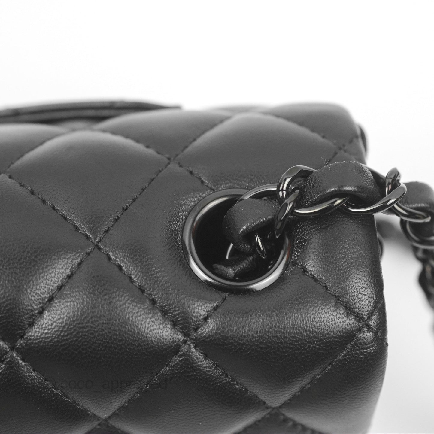 Chanel Quilted Mini Rectangular So Black Lambskin