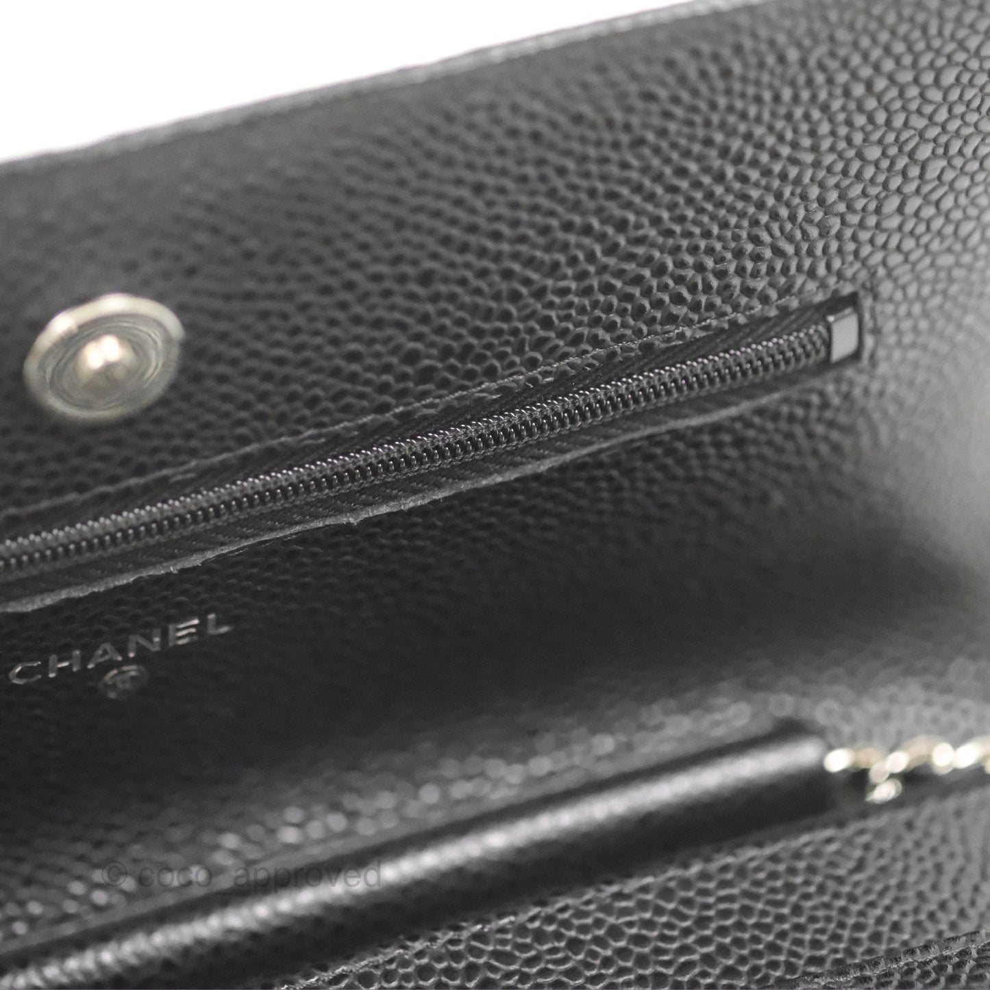 Chanel Quilted WOC Black Caviar Silver Hardware
