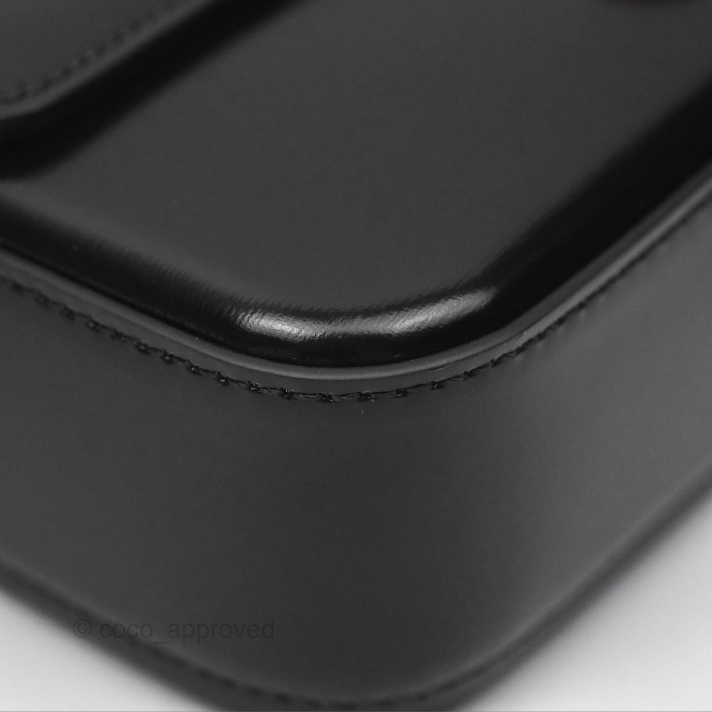 Celine Triomphe Shoulder Bag Black Calfskin