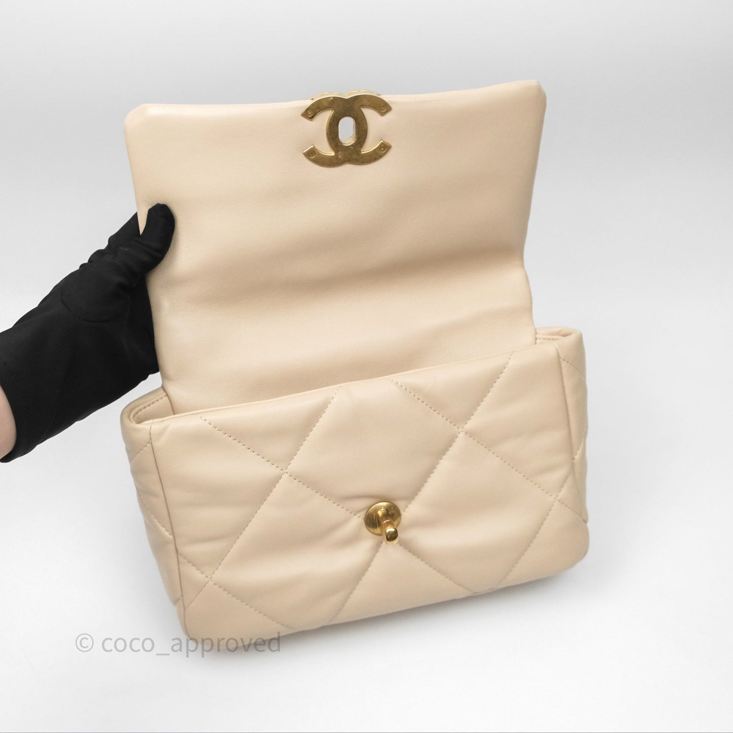 Chanel 19 Small Beige Mixed Hardware