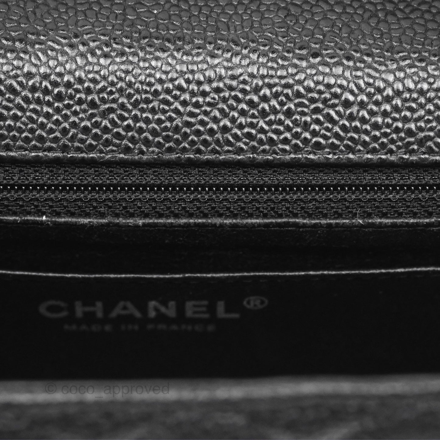 Chanel Mini Rectangular Flap Quilted Black Caviar Silver Hardware
