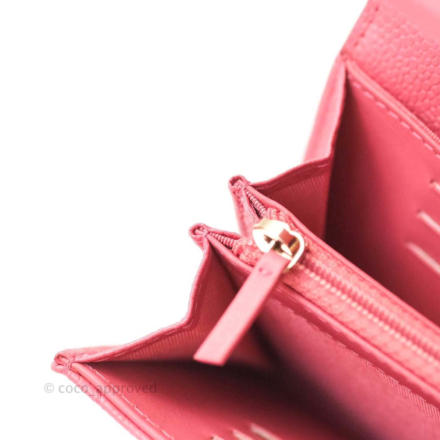 Chanel Classic Flap Wallet Pink Caviar Gold Hardware⁣ 18S