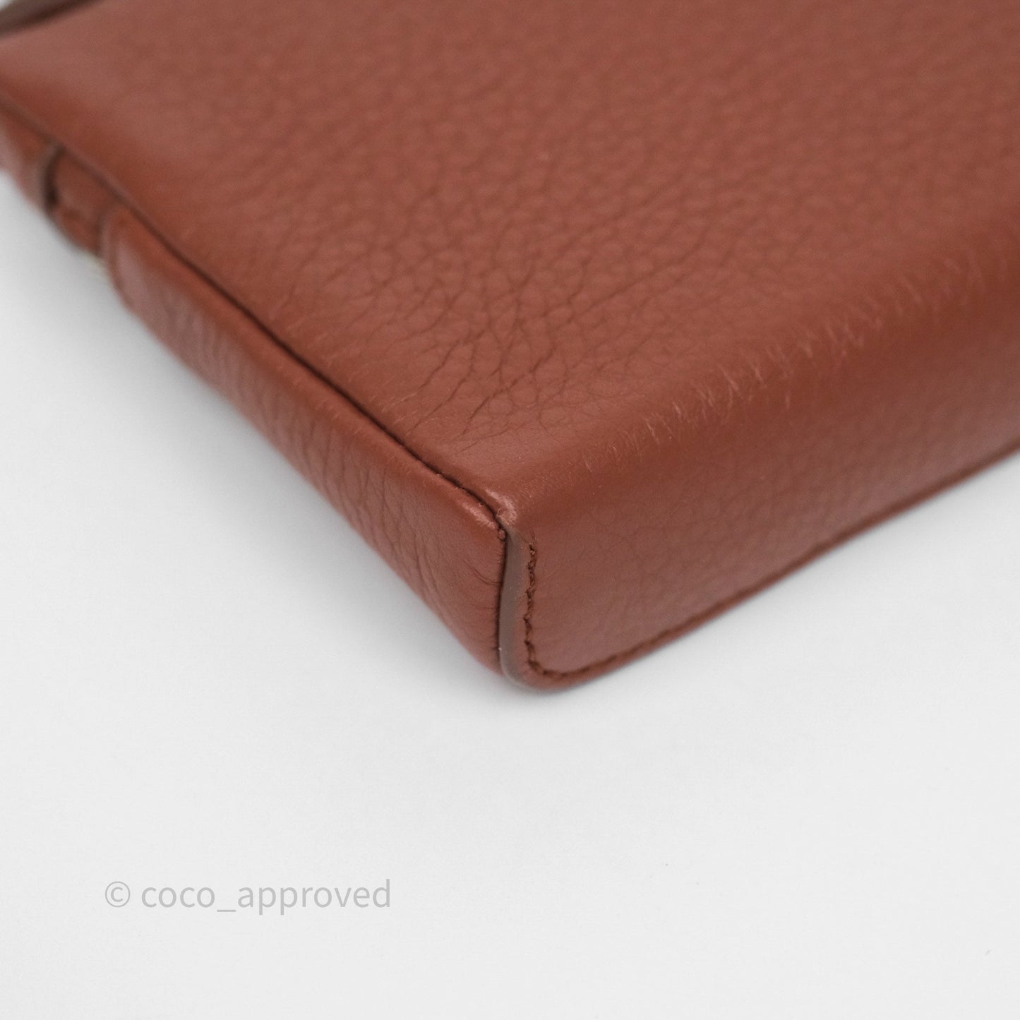 Loro Piana Extra Pocket Mini Pouch Kummel Grained Calfskin