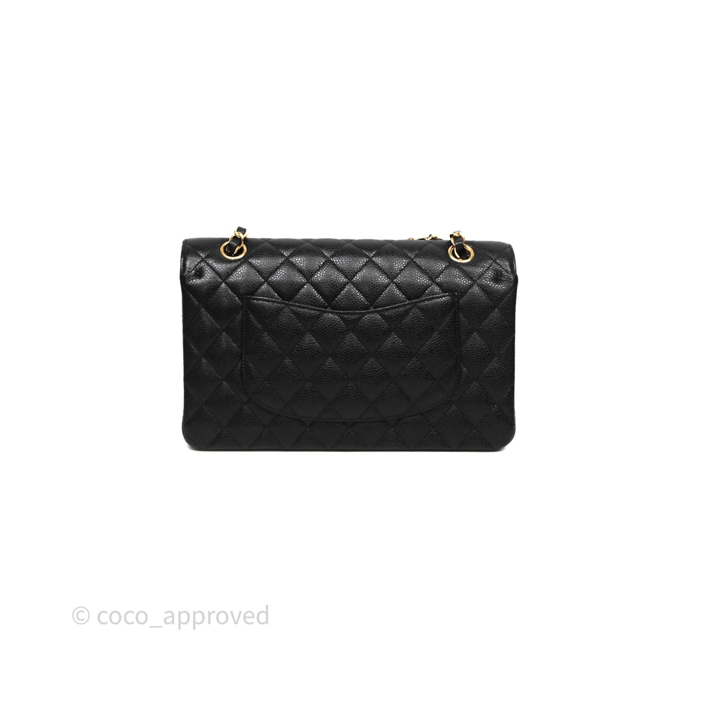 Chanel Classic Medium Flap Quilted Black Caviar Gold Hardware