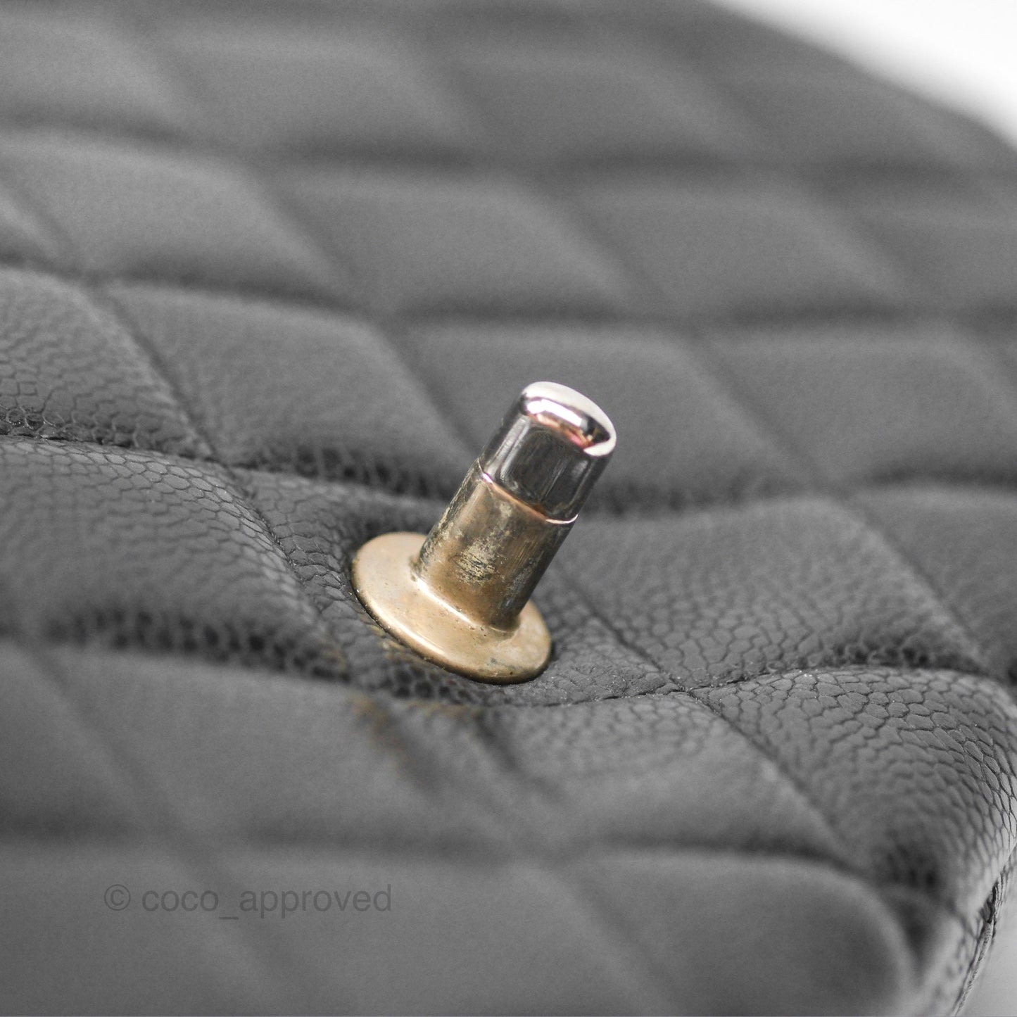 Chanel Jumbo Single Flap Quilted Black Caviar Silver Hardware
