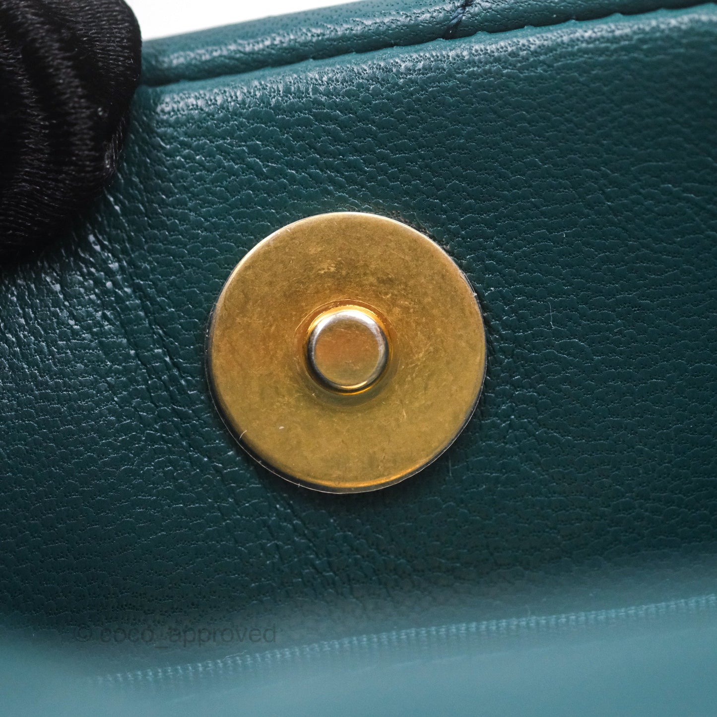 Chanel 19 Medium Green Goatskin Mixed Hardware