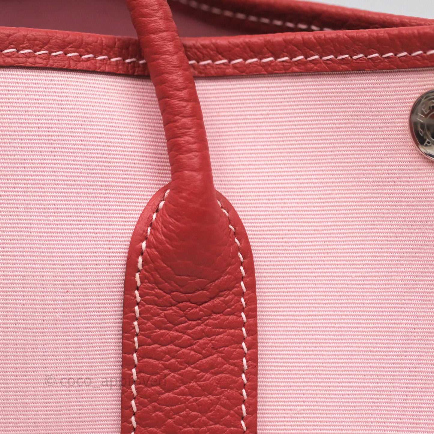 Hermès Garden Party 30 Canvas Rose Sakura 3Q/ Rouge Duchesse 2V