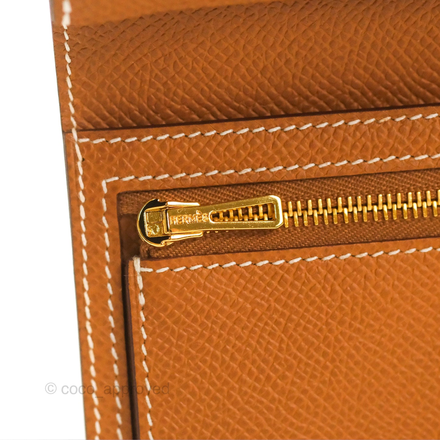 Hermès Bearn Wallet Gold Epsom Gold Hardware
