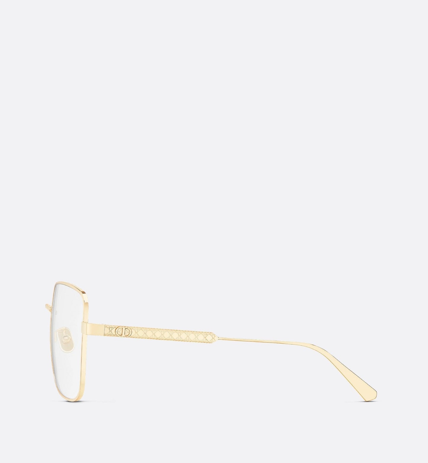Luxury Diorcannage S1F Gold Finish Metal Square Glasses With Blue Light Filter