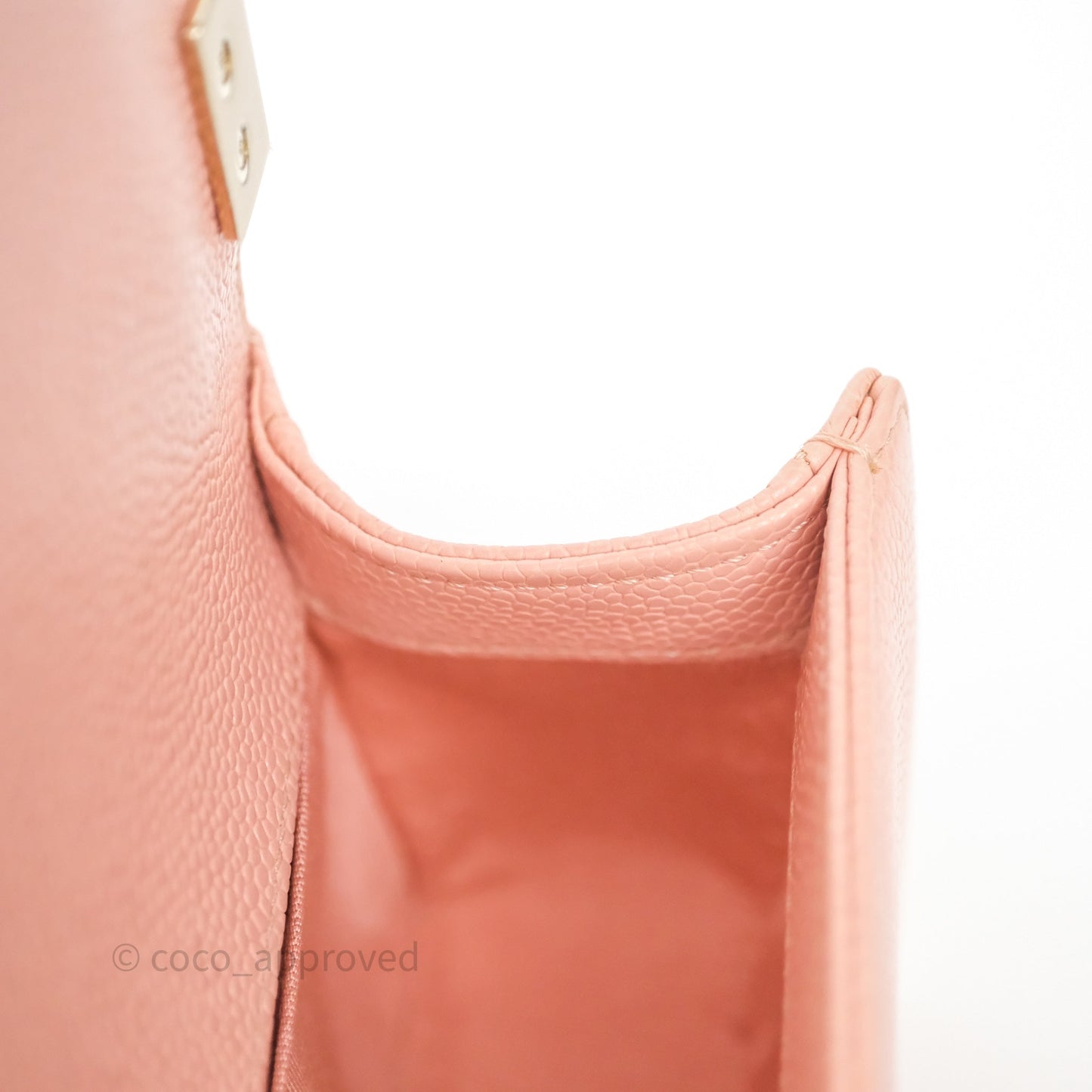 Chanel Small Boy Quilted Pink Caviar Gold Hardware
