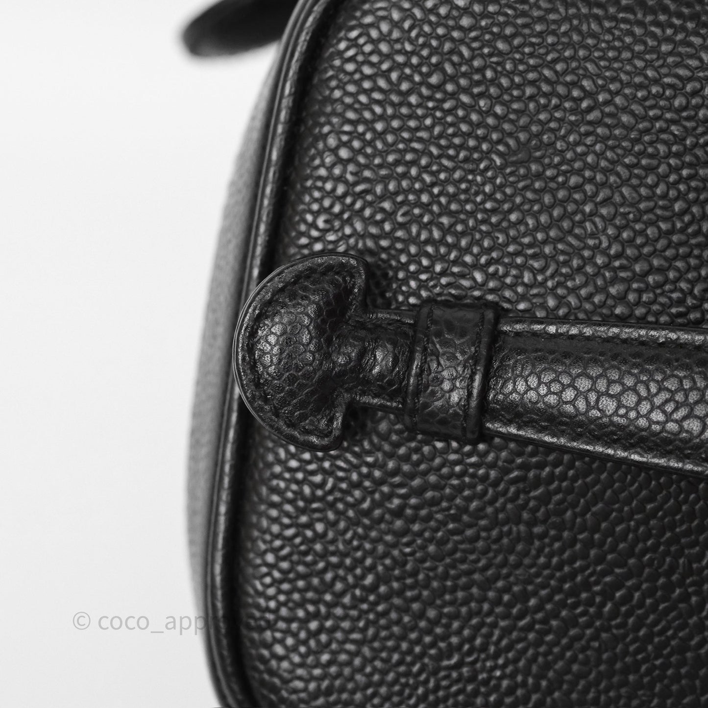 Chanel Vintage Vanity Case Black Caviar Gold Hardware