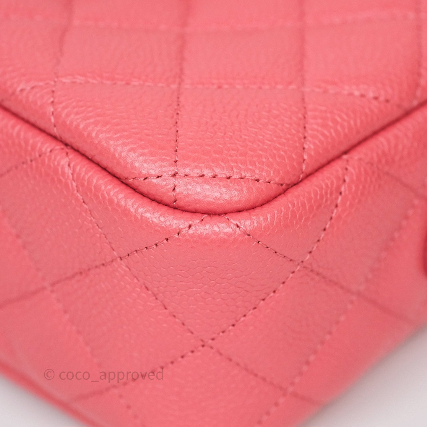 Chanel Camera Case Quilted Pink Shiny Caviar Gold Hardware