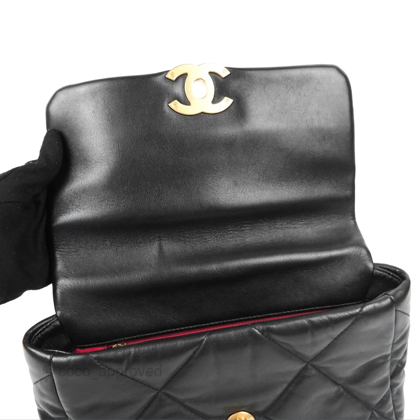 Chanel 19 Small Black Goatskin Mixed Hardware