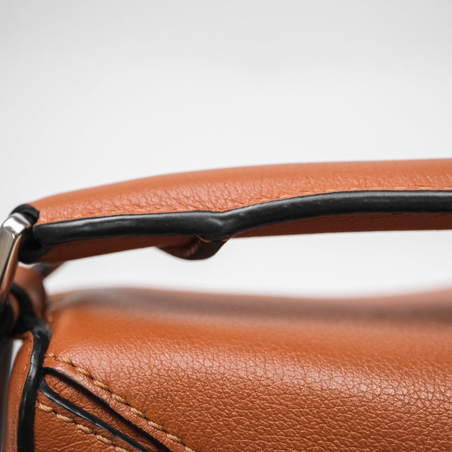 Loewe Mini Puzzle Bag Tan Calfskin Palladium Hardware