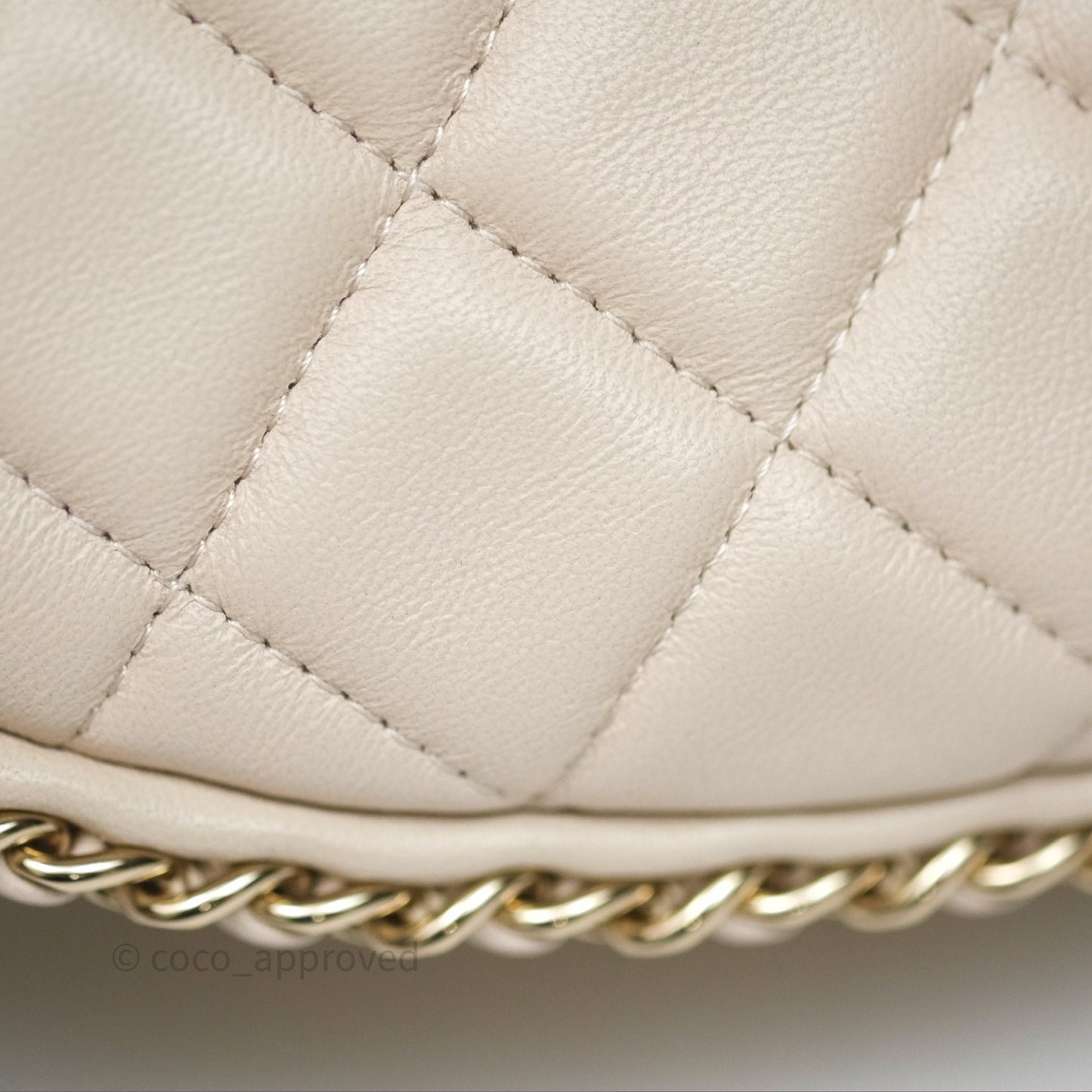 Chanel Small Hobo Bag Light Beige Lambskin Gold Hardware 23P