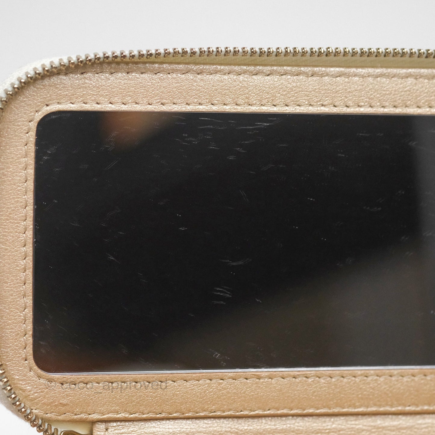 Chanel Vanity with Double Chain White Shiny Lambskin 23C
