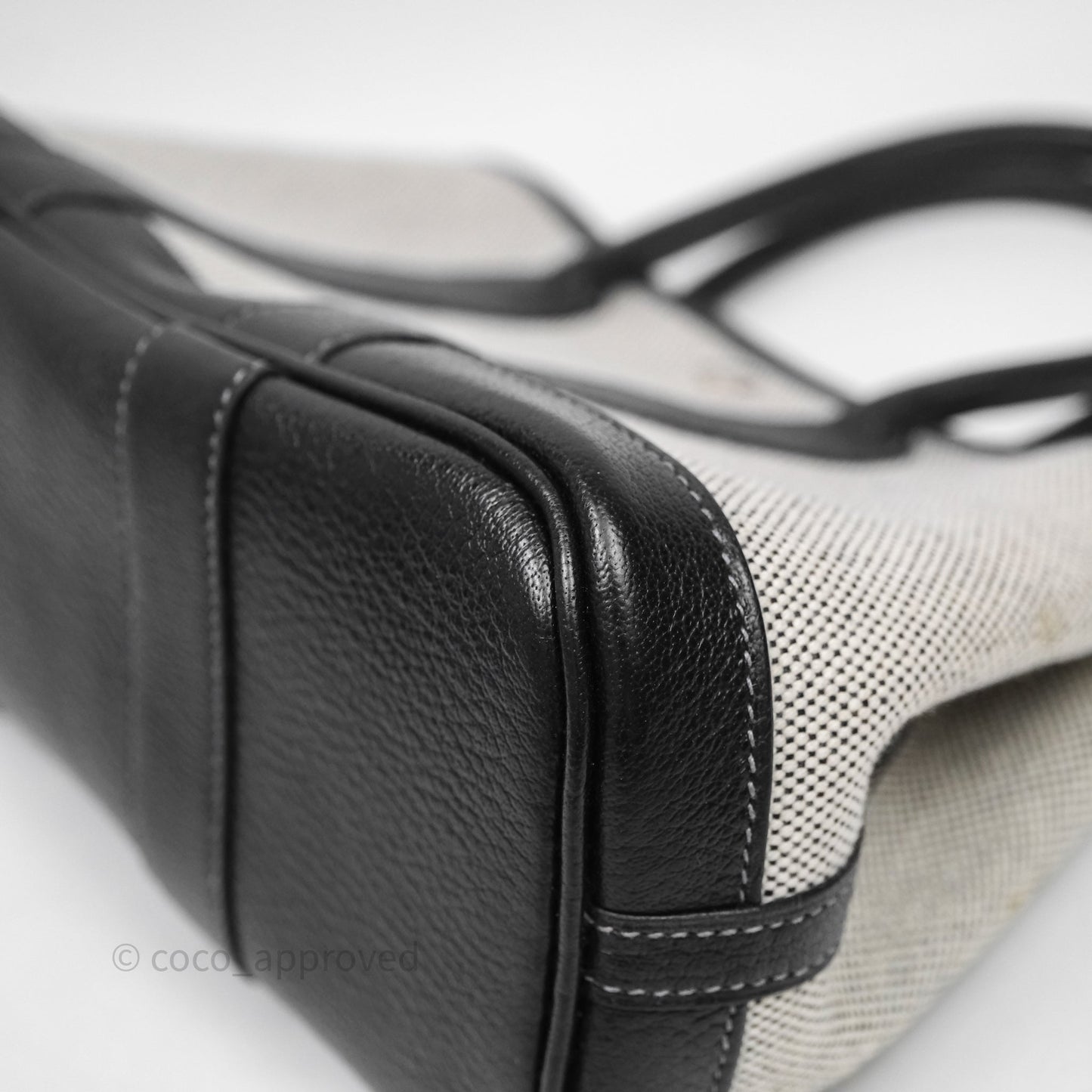 Hermes Vintage Mini Garden Party Noir 89 Canvas Palladium Hardware
