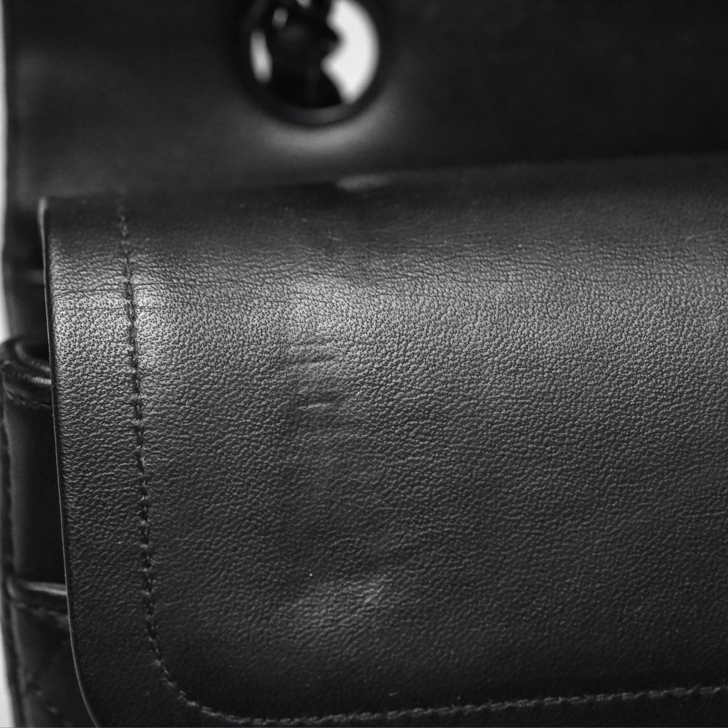 Chanel Classic Quilted M/L Medium Double Flap So Black Lambskin