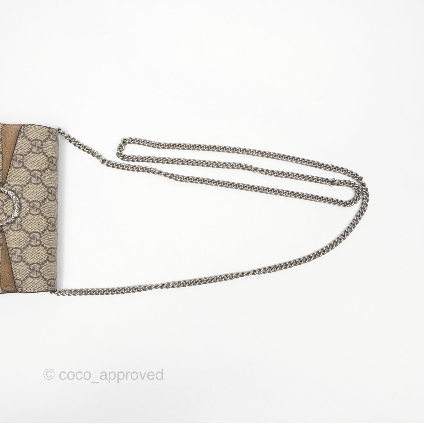 Gucci Dionysus GG Supreme Super Mini Crossbody Bag Ruthenium Hardware