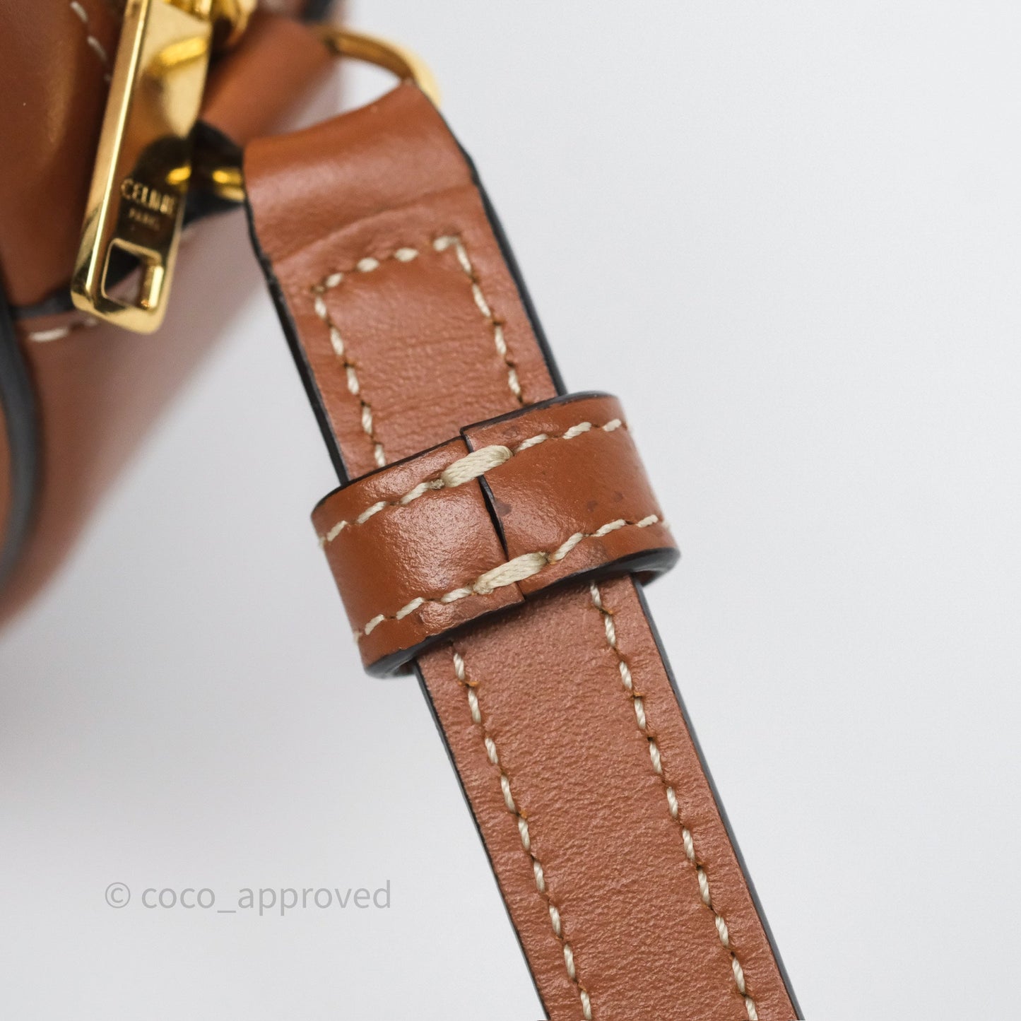 Celine Mini Oval Bag Cuir Triomphe Tan Calfskin