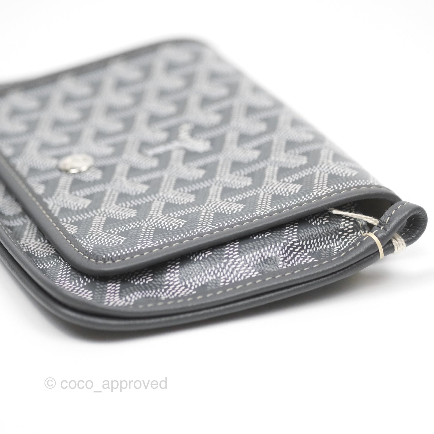 Goyard Plumet Pocket Wallet Grey Goyardine Canvas