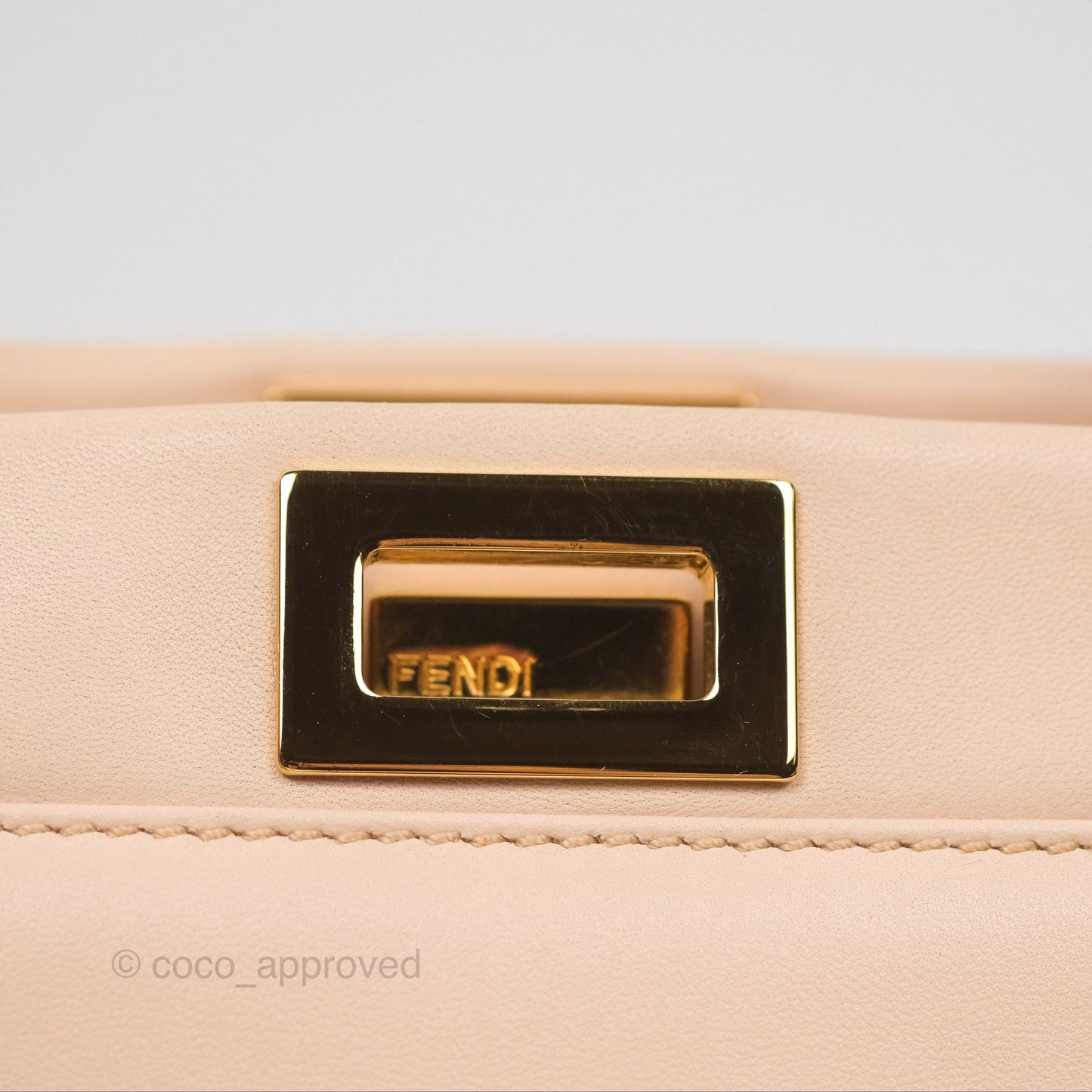Fendi Mini Peekaboo Bag Light Pink Lambskin Gold Hardware