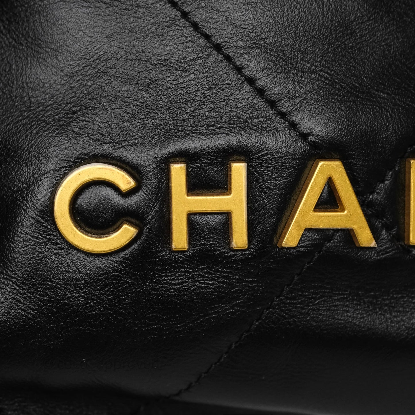 Chanel 22 Mini Bag Black Crumpled Calfskin Aged Gold Hardware