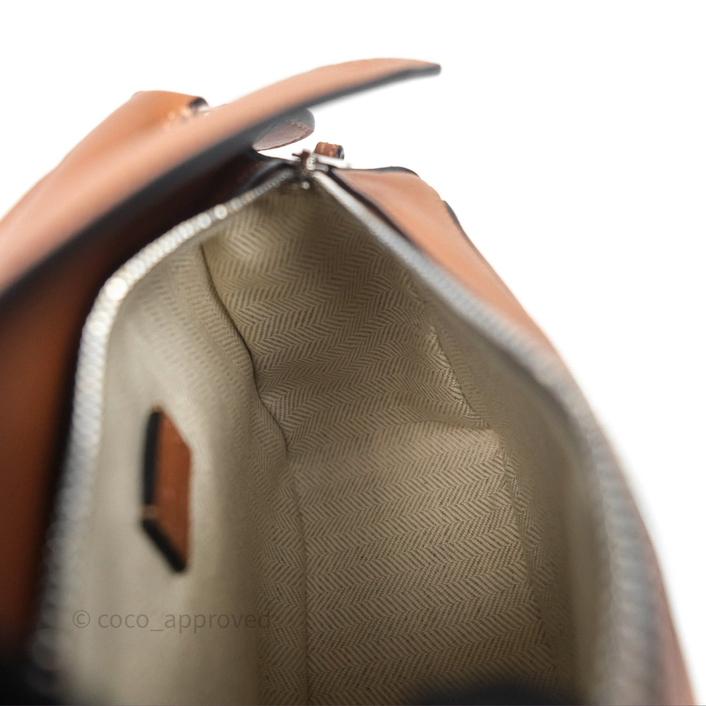 Loewe Mini Puzzle Bag Tan Calfskin Palladium Hardware