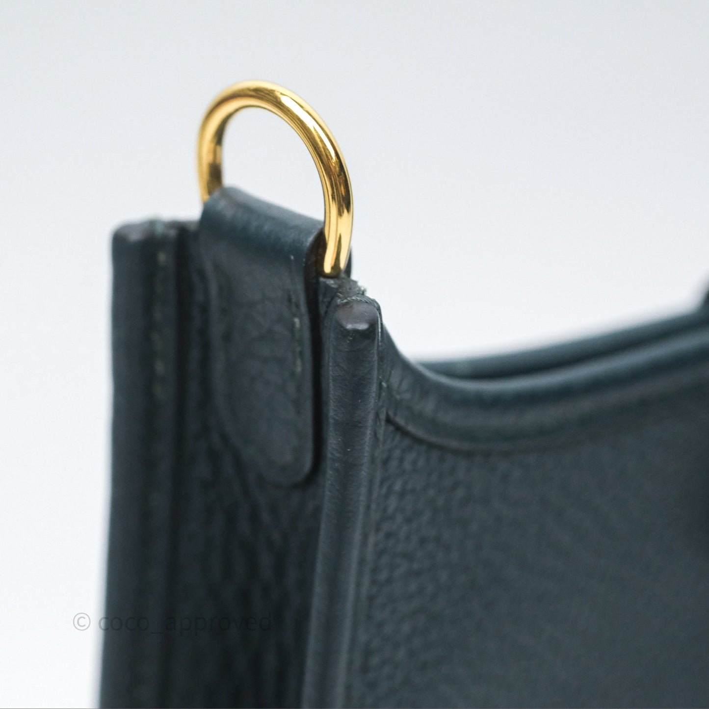 Hermès Mini Evelyne 16 Vert Cypres 6O Clemence Gold Hardware