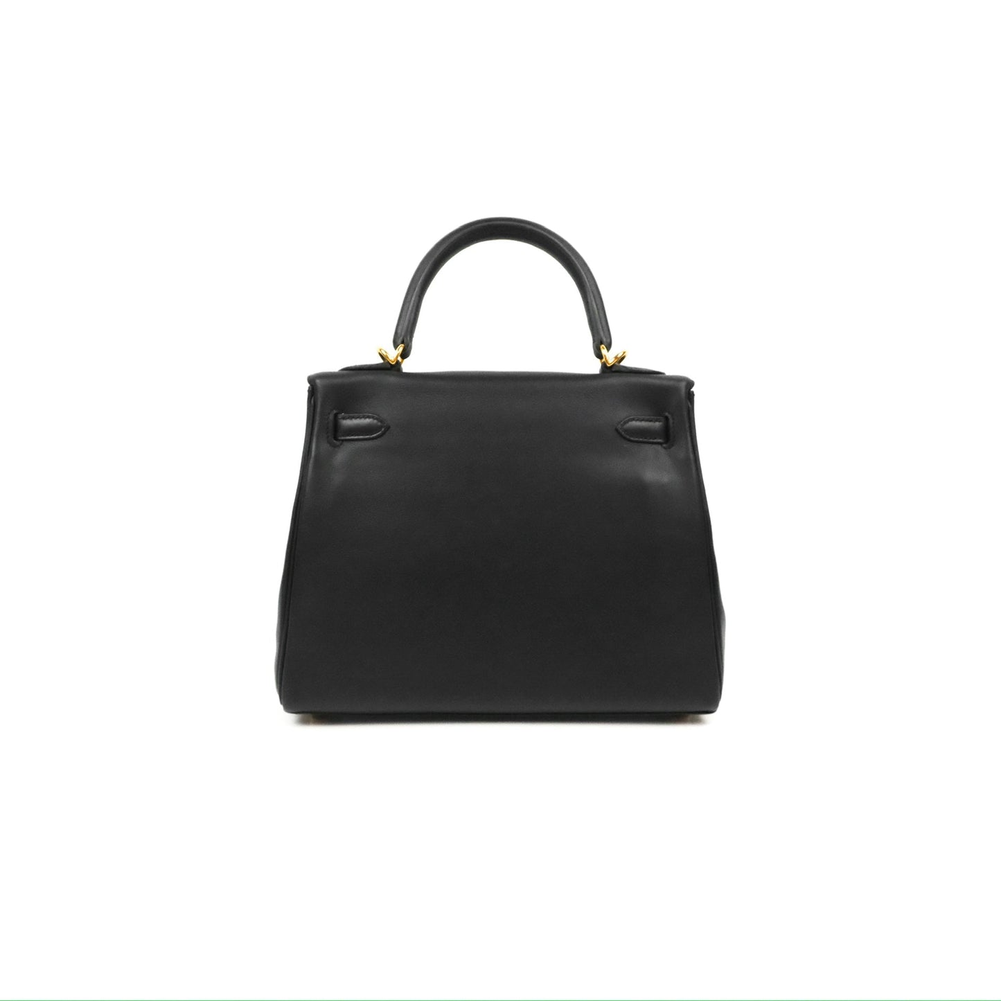 Hermès Retourne Kelly 25 Black Swift Gold Hardware