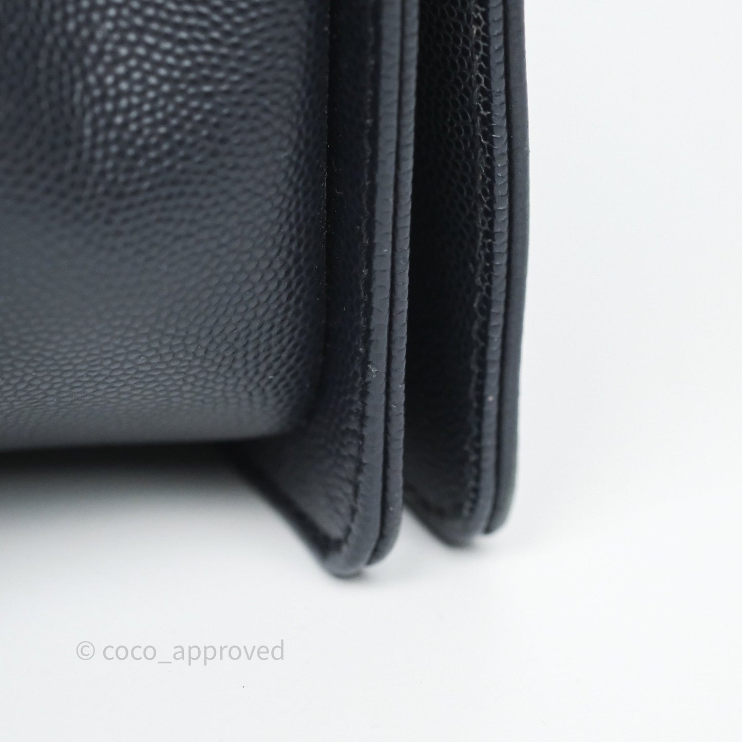 Chanel Medium Boy Chevron Dark Navy Caviar Silver Hardware