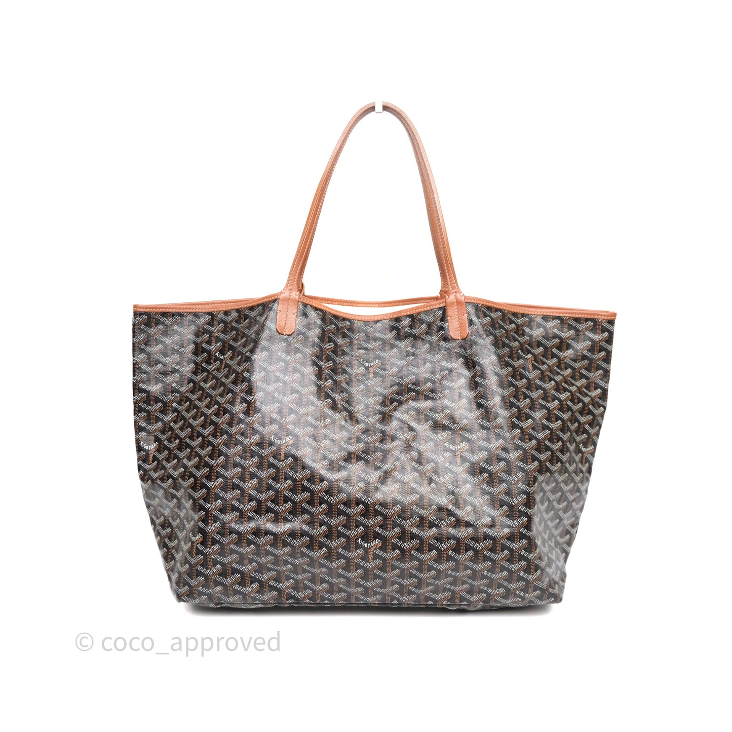 Goyard Saint Louis Tote Bag GM Black/Tan