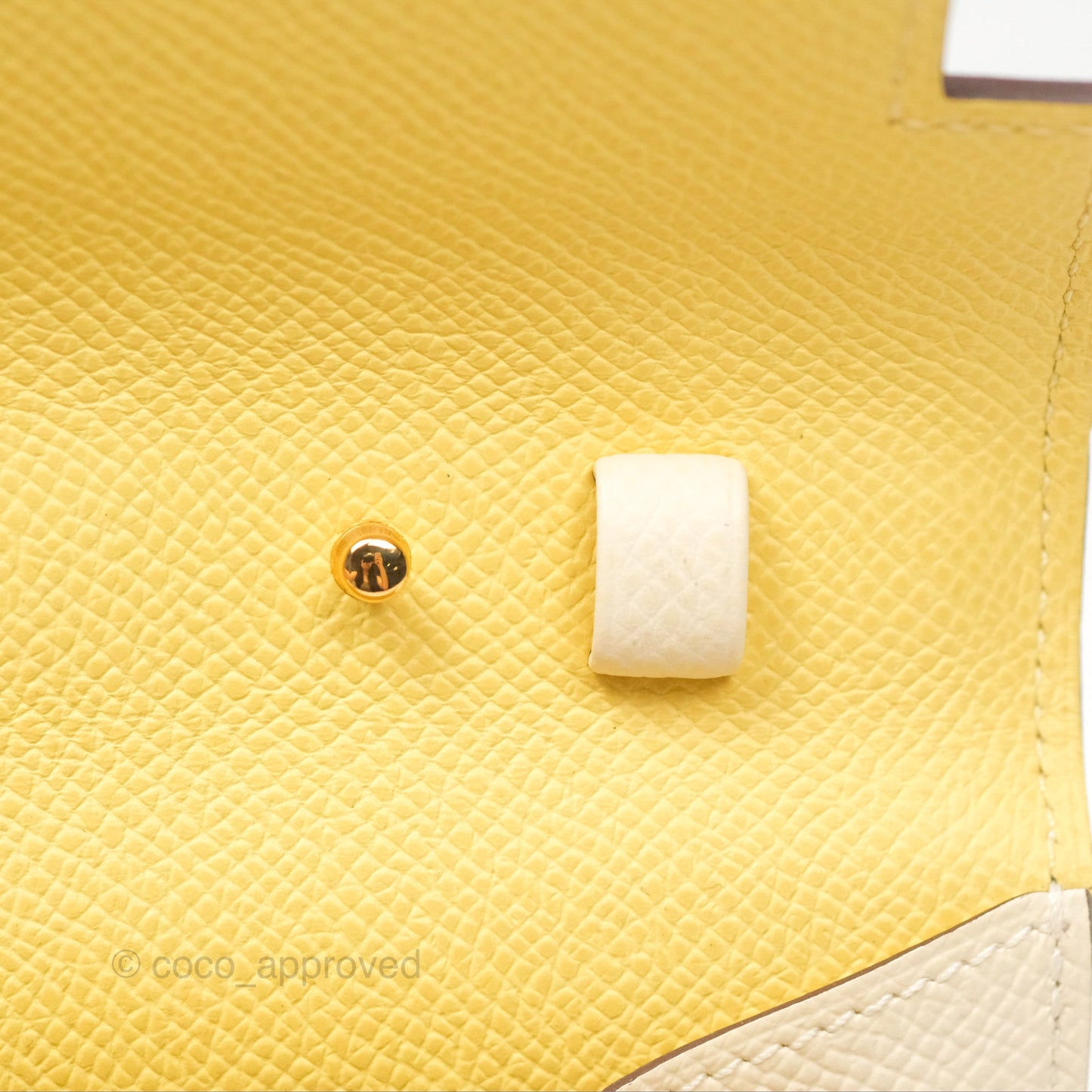 Hermès Kelly To Go Wallet Epsom Nata I2/ Jaune Poussin Gold Hardware
