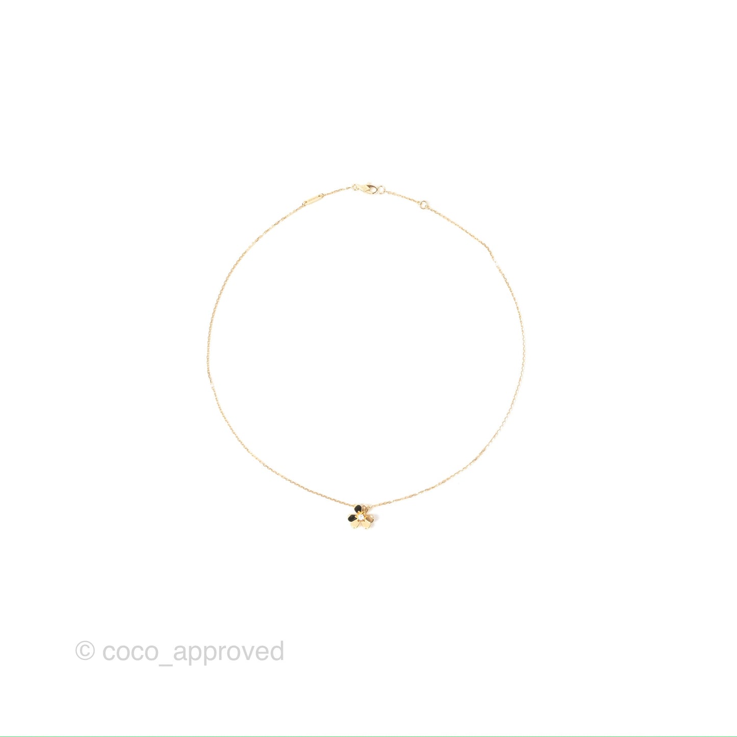 Van Cleef & Arpels Frivole Pendant 18K Yellow Gold Diamond Mini Model