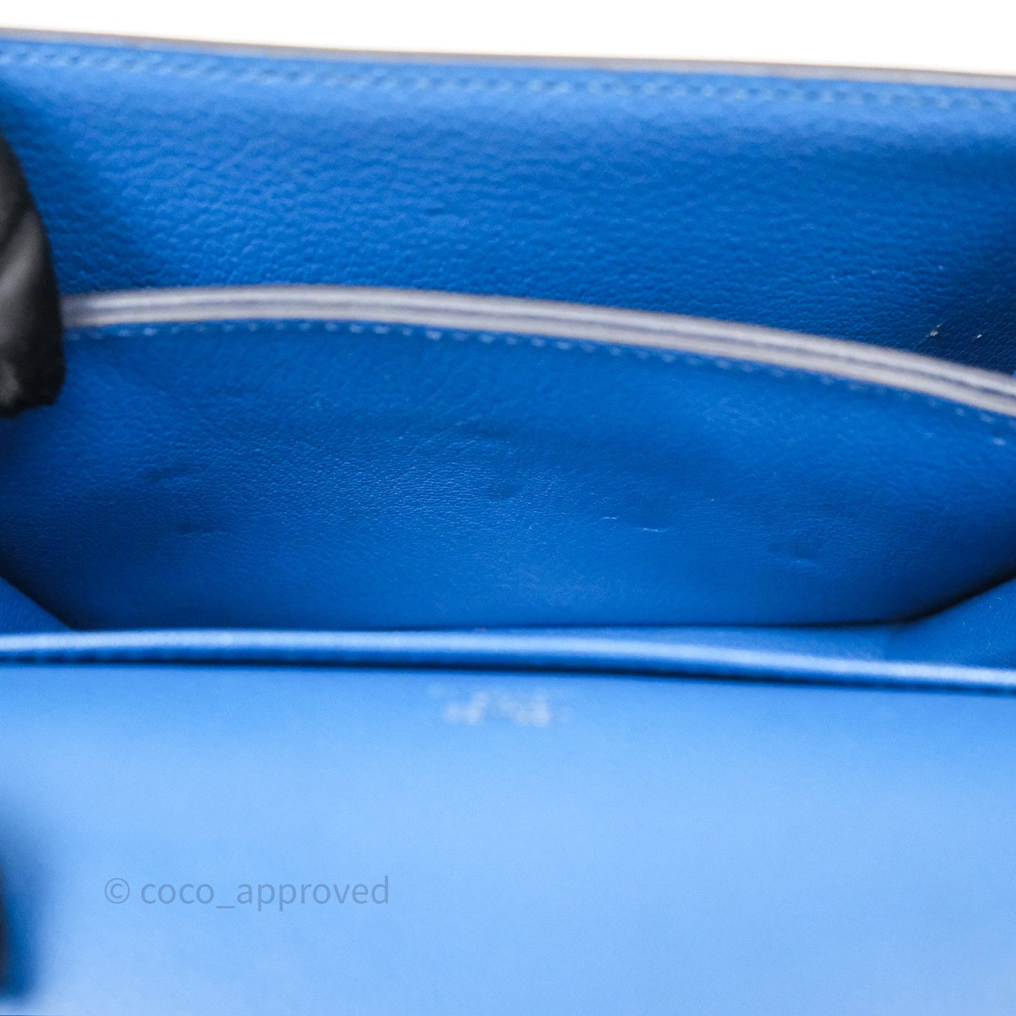 Hermès Roulis Mini 18 Blue Zellige I7 Evercolor Palladium Hardware