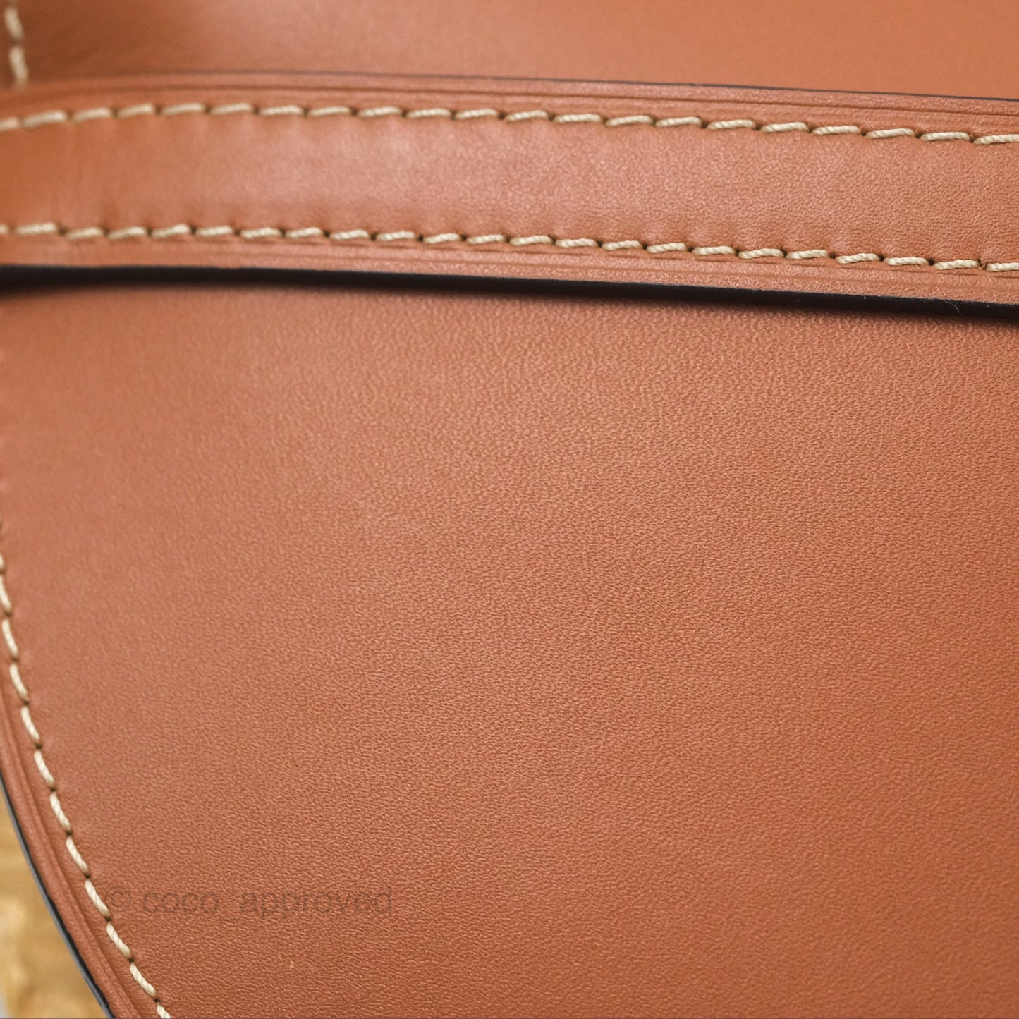 Loewe Small Raffia Gate Bag Smooth Calfskin in Tan