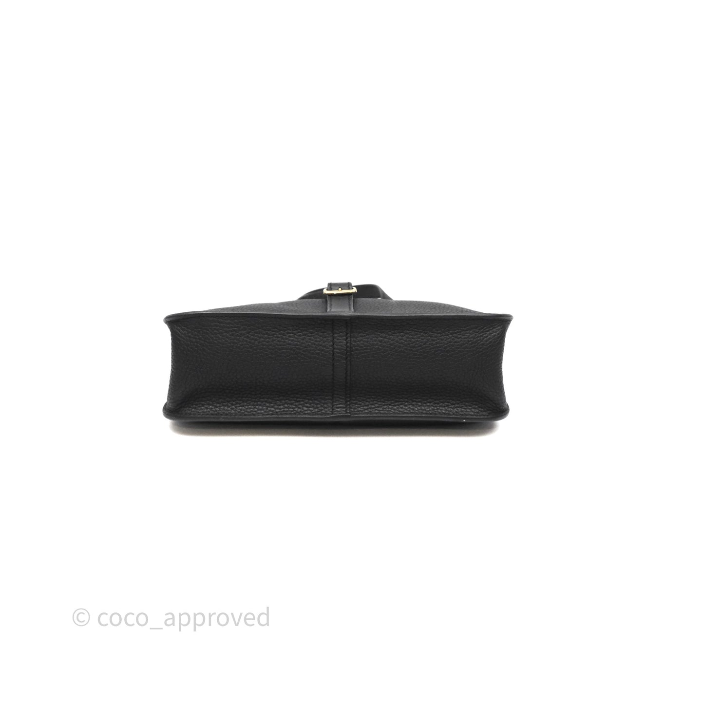 Hermès Halzan 25 Taurillon Clemence 89 Noir Gold Hardware